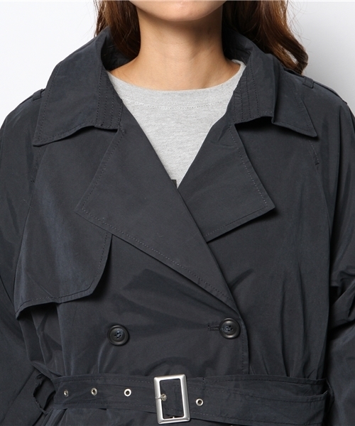 mystic（ミスティック）の「配色トレンチコート（トレンチコート・レディース・キャメル/ベージュ/ネイビー・ﾌﾘ-）」の11枚目の写真