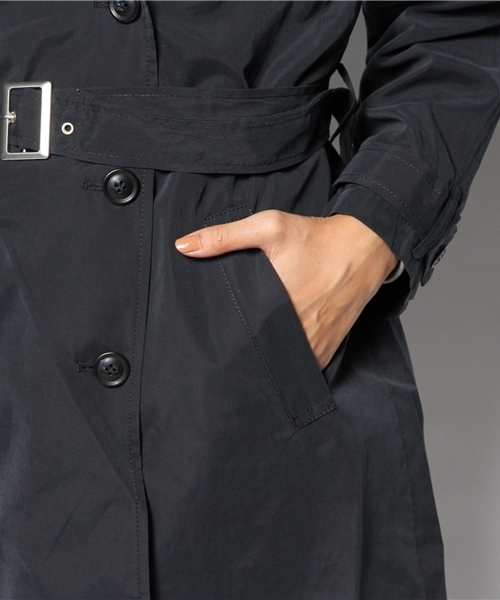 mystic（ミスティック）の「配色トレンチコート（トレンチコート・レディース・キャメル/ベージュ/ネイビー・ﾌﾘ-）」の13枚目の写真