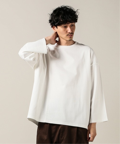 JOURNAL STANDARD J.S HOMESTEAD(ジャーナルスタンダードホームステッド)の「WIDE LAYER 2(Tシャツ/カットソー・メンズ・ブラック/ホワイト/ベージュ/パープル・SMALL/MEDIUM/LARGE)」の1枚目の写真