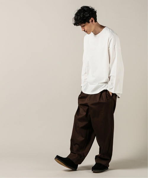 JOURNAL STANDARD J.S HOMESTEAD(ジャーナルスタンダードホームステッド)の「WIDE LAYER 2(Tシャツ/カットソー・メンズ・ブラック/ホワイト/ベージュ/パープル・SMALL/MEDIUM/LARGE)」の5枚目の写真