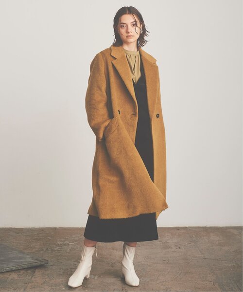 RAY CASSIN（レイカズン）の「Shaggy Chester Coat（チェスターコート・レディース・マスタード/ラベンダー・FREE）」の2枚目の写真