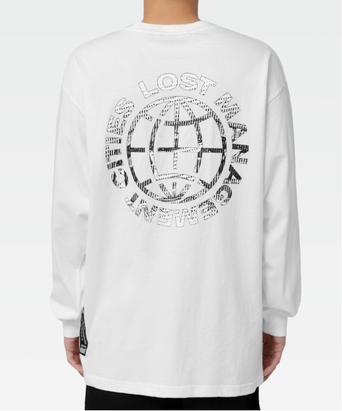 LMCの「【LMC】D-NOISE LONG SLV TEE / ノイズ ホイール ロゴ ロングスリーブ Tシャツ(Tシャツ/カットソー・メンズ・ホワイト/ブラック/オレンジ・SMALL/MEDIUM/LARGE)」の8枚目の写真