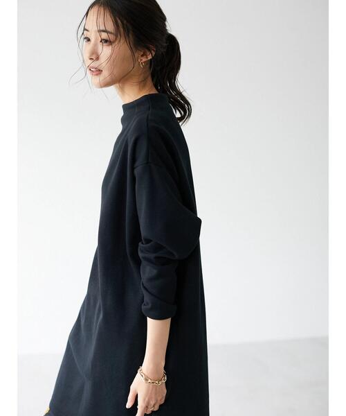 CRAFT STANDARD BOUTIQUE(クラフトスタンダードブティック)の「ボートネックドロップショルダーチュニック ●*(Tシャツ/カットソー・レディース・ブラック/ブラウン/オリーブ/グレイッシュベージュ・FREE)」の19枚目の写真