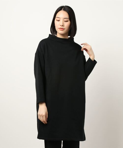 CRAFT STANDARD BOUTIQUE(クラフトスタンダードブティック)の「ボートネックドロップショルダーチュニック ●*(Tシャツ/カットソー・レディース・ブラック/ブラウン/オリーブ/グレイッシュベージュ・FREE)」の10枚目の写真
