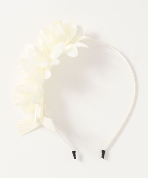 HAKKA KIDS（ハッカキッズ）の「フラワーモチーフ付きカチューシャ（カチューシャ・キッズ・オフホワイト/ネイビー/ピンク・FREE）」の2枚目の写真