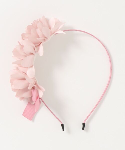 HAKKA KIDS（ハッカキッズ）の「フラワーモチーフ付きカチューシャ（カチューシャ・キッズ・オフホワイト/ネイビー/ピンク・FREE）」の3枚目の写真