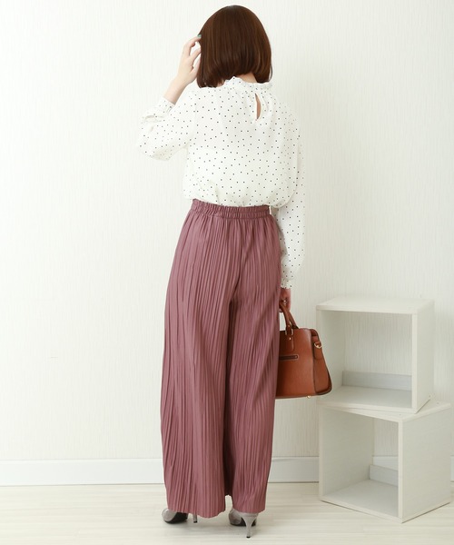 CHARM BERRY TIC(チャームベリーチック)の「ランダムプリーツパンツ(その他パンツ・レディース・ラベンダー/スモークピンク/モカ/チャコールグレー/ブラック・M)」の11枚目の写真