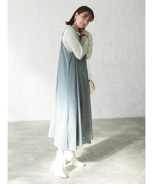 Sugar spoon（シュガースプーン）の「・SUGAR SPOON バラptキャミワンピース＊（ワンピース・レディース・ライトグレー/ブラック/ブルー/グリーン・FREE）」の5枚目の写真