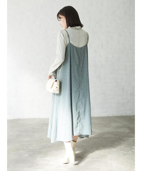 Sugar spoon（シュガースプーン）の「・SUGAR SPOON バラptキャミワンピース＊（ワンピース・レディース・ライトグレー/ブラック/ブルー/グリーン・FREE）」の6枚目の写真