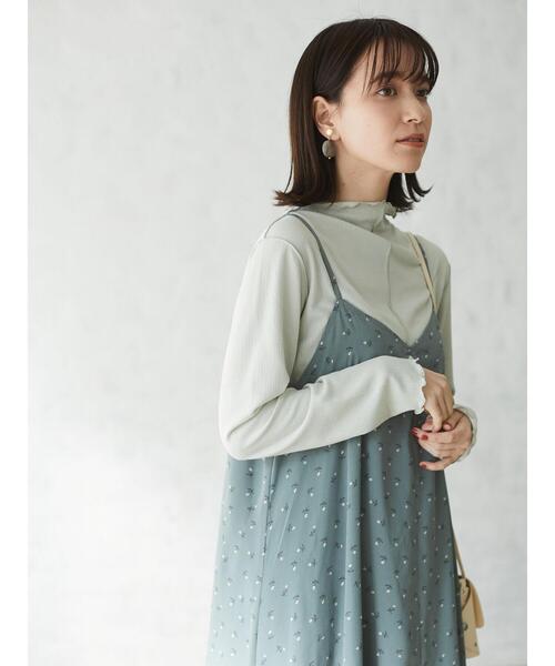 Sugar spoon（シュガースプーン）の「・SUGAR SPOON バラptキャミワンピース＊（ワンピース・レディース・ライトグレー/ブラック/ブルー/グリーン・FREE）」の7枚目の写真