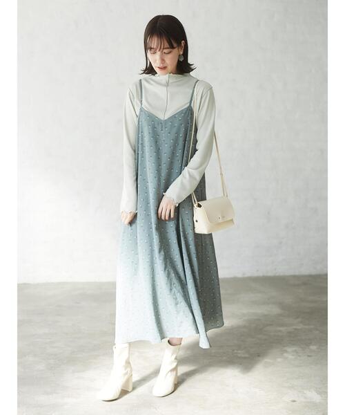 Sugar spoon（シュガースプーン）の「・SUGAR SPOON バラptキャミワンピース＊（ワンピース・レディース・ライトグレー/ブラック/ブルー/グリーン・FREE）」の3枚目の写真