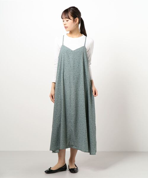 Sugar spoon（シュガースプーン）の「・SUGAR SPOON バラptキャミワンピース＊（ワンピース・レディース・ライトグレー/ブラック/ブルー/グリーン・FREE）」の15枚目の写真