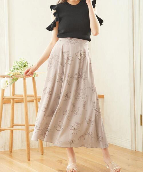 セール 線画花フレア スカート スカート Ingni イング のファッション通販 Zozotown