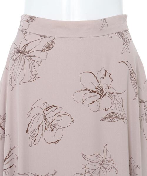 線画花フレア スカート スカート Ingni イング のファッション スカート スカート セール