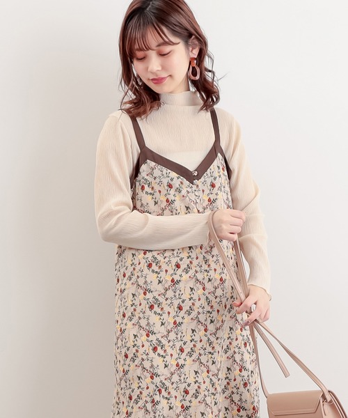 natural couture(ナチュラルクチュール)の「くしゅくしゅシアータートルインナーセット(Tシャツ/カットソー・レディース・アイボリー/ブラック/ライトグレー/ピンク・FREE)」の7枚目の写真