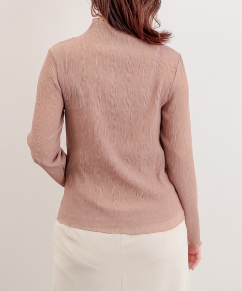 natural couture(ナチュラルクチュール)の「くしゅくしゅシアータートルインナーセット(Tシャツ/カットソー・レディース・アイボリー/ブラック/ライトグレー/ピンク・FREE)」の20枚目の写真