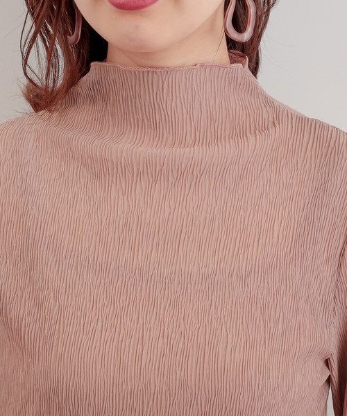 natural couture(ナチュラルクチュール)の「くしゅくしゅシアータートルインナーセット(Tシャツ/カットソー・レディース・アイボリー/ブラック/ライトグレー/ピンク・FREE)」の21枚目の写真