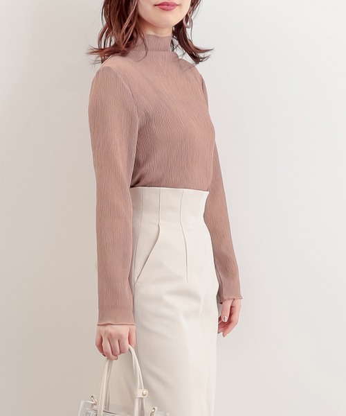 natural couture(ナチュラルクチュール)の「くしゅくしゅシアータートルインナーセット(Tシャツ/カットソー・レディース・アイボリー/ブラック/ライトグレー/ピンク・FREE)」の15枚目の写真