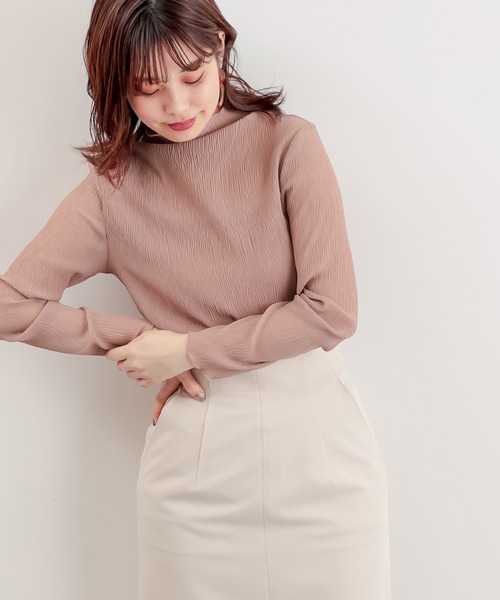 natural couture(ナチュラルクチュール)の「くしゅくしゅシアータートルインナーセット(Tシャツ/カットソー・レディース・アイボリー/ブラック/ライトグレー/ピンク・FREE)」の16枚目の写真