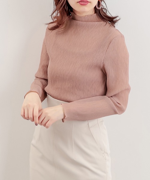 natural couture(ナチュラルクチュール)の「くしゅくしゅシアータートルインナーセット(Tシャツ/カットソー・レディース・アイボリー/ブラック/ライトグレー/ピンク・FREE)」の14枚目の写真