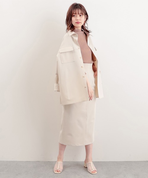 natural couture(ナチュラルクチュール)の「くしゅくしゅシアータートルインナーセット(Tシャツ/カットソー・レディース・アイボリー/ブラック/ライトグレー/ピンク・FREE)」の17枚目の写真
