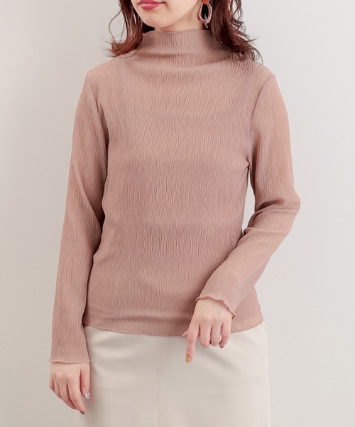 natural couture(ナチュラルクチュール)の「くしゅくしゅシアータートルインナーセット(Tシャツ/カットソー・レディース・アイボリー/ブラック/ライトグレー/ピンク・FREE)」の18枚目の写真
