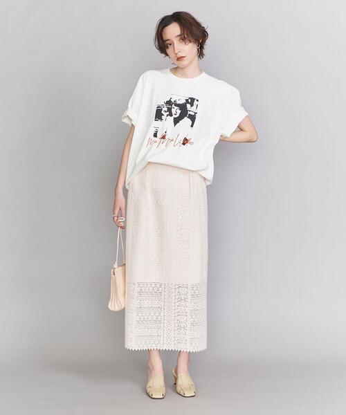 BEAUTY&YOUTH UNITED ARROWS(ビューティーアンドユースユナイテッドアローズ)の「BY レースIラインスカート(スカート・レディース・オフホワイト/ブラック・MEDIUM/SMALL/LARGE)」の7枚目の写真