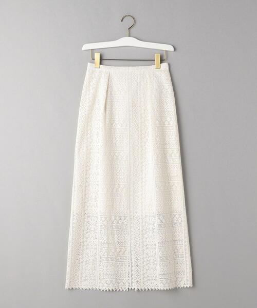 BEAUTY&YOUTH UNITED ARROWS(ビューティーアンドユースユナイテッドアローズ)の「BY レースIラインスカート(スカート・レディース・オフホワイト/ブラック・MEDIUM/SMALL/LARGE)」の8枚目の写真