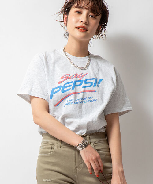 NOLLEY’S（ノーリーズ）の「ペプシT（Tシャツ/カットソー・レディース・オフホワイト/ライトグレー・FREE）」の7枚目の写真