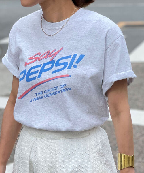 NOLLEY’S（ノーリーズ）の「ペプシT（Tシャツ/カットソー・レディース・オフホワイト/ライトグレー・FREE）」の5枚目の写真