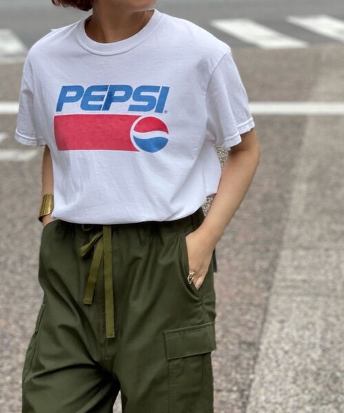 NOLLEY’S（ノーリーズ）の「ペプシT（Tシャツ/カットソー・レディース・オフホワイト/ライトグレー・FREE）」の4枚目の写真