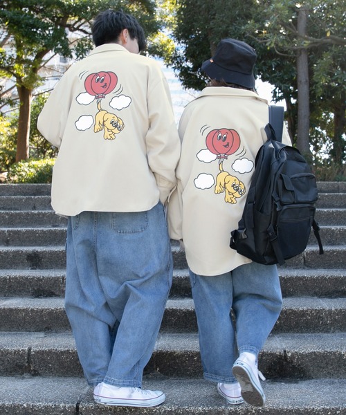 PairPair（ペアペア）の「【minagiコラボ】ツイルCPOシャツ(ユニセックス)（シャツ/ブラウス・メンズ・ベージュ/グリーン/イエロー/ブルー・FREE）」の2枚目の写真