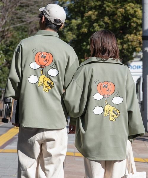 PairPair（ペアペア）の「【minagiコラボ】ツイルCPOシャツ(ユニセックス)（シャツ/ブラウス・メンズ・ベージュ/グリーン/イエロー/ブルー・FREE）」の3枚目の写真