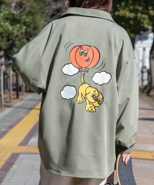 PairPair（ペアペア）の「【minagiコラボ】ツイルCPOシャツ(ユニセックス)（シャツ/ブラウス・メンズ・ベージュ/グリーン/イエロー/ブルー・FREE）」の9枚目の写真