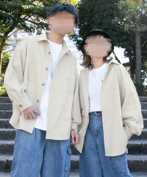 PairPair（ペアペア）の「【minagiコラボ】ツイルCPOシャツ(ユニセックス)（シャツ/ブラウス・メンズ・ベージュ/グリーン/イエロー/ブルー・FREE）」の5枚目の写真