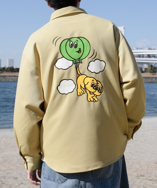 PairPair（ペアペア）の「【minagiコラボ】ツイルCPOシャツ(ユニセックス)（シャツ/ブラウス・メンズ・ベージュ/グリーン/イエロー/ブルー・FREE）」の8枚目の写真