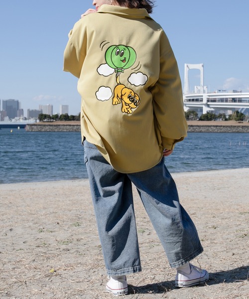 PairPair（ペアペア）の「【minagiコラボ】ツイルCPOシャツ(ユニセックス)（シャツ/ブラウス・メンズ・ベージュ/グリーン/イエロー/ブルー・FREE）」の7枚目の写真