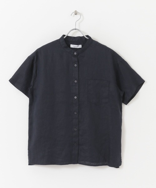 URBAN RESEARCH Sonny Label（アーバンリサーチサニーレーベル）の「リネンバンドカラー半袖シャツ（Tシャツ/カットソー・レディース・ピンク/ホワイト/ネイビー・FREE）」の18枚目の写真