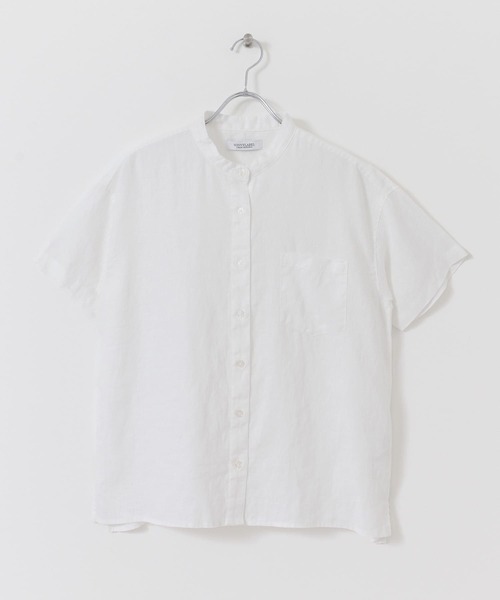 URBAN RESEARCH Sonny Label（アーバンリサーチサニーレーベル）の「リネンバンドカラー半袖シャツ（Tシャツ/カットソー・レディース・ピンク/ホワイト/ネイビー・FREE）」の19枚目の写真