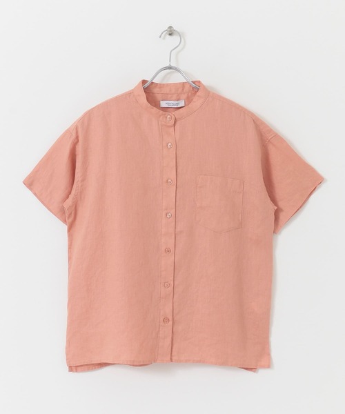 URBAN RESEARCH Sonny Label（アーバンリサーチサニーレーベル）の「リネンバンドカラー半袖シャツ（Tシャツ/カットソー・レディース・ピンク/ホワイト/ネイビー・FREE）」の20枚目の写真