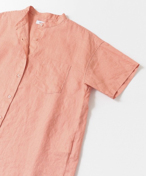 URBAN RESEARCH Sonny Label（アーバンリサーチサニーレーベル）の「リネンバンドカラー半袖シャツ（Tシャツ/カットソー・レディース・ピンク/ホワイト/ネイビー・FREE）」の21枚目の写真