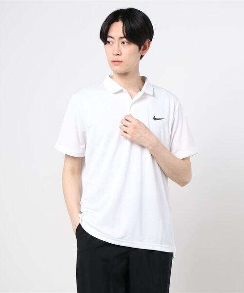 NIKE（ナイキ）の「ナイキ NIKE ナイキ コート DRIーFIT ヴィクトリー S/S ポロ（ポロシャツ・メンズ・ホワイト/ブラック・M/3L/L/S/LL）」の2枚目の写真