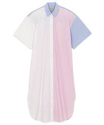 メゾンキツネ ブラウス シャツ ワンピース ドレス フリル タック 36 黒 Maison Kitsune（メゾンキツネ）の「SHORT SLEEVES SHIRT DRESS
