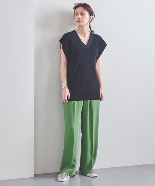 UNITED ARROWS（ユナイテッドアローズ）の「＜WEB限定＞UWSC Vネック ニットベスト◆（ベスト・レディース・ネイビー/オフホワイト/ライトピンク・FREE）」の2枚目の写真