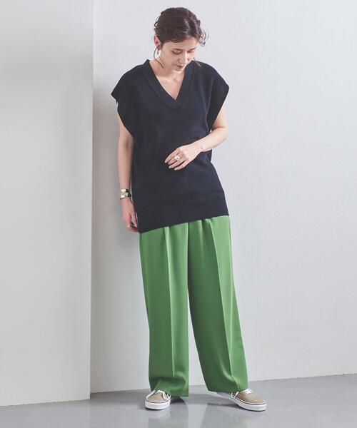 UNITED ARROWS（ユナイテッドアローズ）の「＜WEB限定＞UWSC Vネック ニットベスト◆（ベスト・レディース・ネイビー/オフホワイト/ライトピンク・FREE）」の19枚目の写真