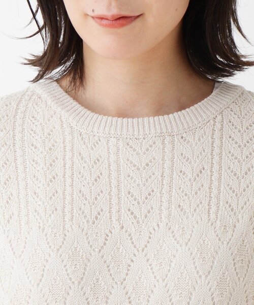 SHOO・LA・RUE（シューラルー）の「◆【2点セット】バックスリットニットワンピース（ワンピース・レディース・オフホワイト/カーキ/ピンク系・02/03/04）」の7枚目の写真