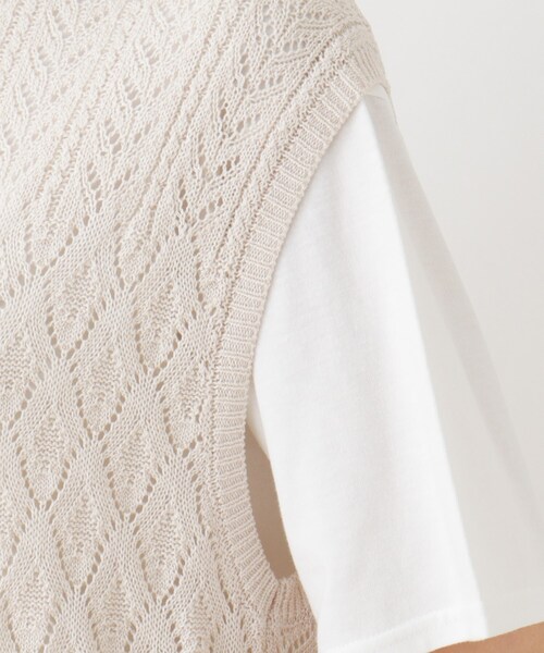 SHOO・LA・RUE（シューラルー）の「◆【2点セット】バックスリットニットワンピース（ワンピース・レディース・オフホワイト/カーキ/ピンク系・02/03/04）」の8枚目の写真