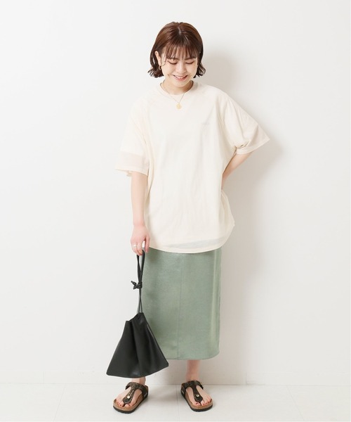 Spick & Span（スピックアンドスパン）の「クレーターサテンIラインスカート ◆（スカート・レディース・ベージュ/グリーン・38/36）」の13枚目の写真