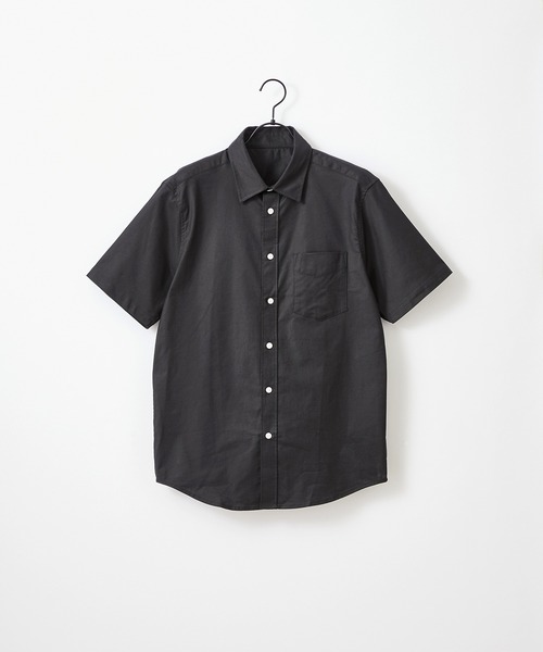 Craft Nicholson（クラフトニコルソン）の「ハイストレッチオックスフォード レギュラーカラーSSシャツ（シャツ/ブラウス・メンズ・グレー/オフホワイト/ブラック/ネイビー/ベージュ/オリーブドラブ・L/XL/M）」の2枚目の写真