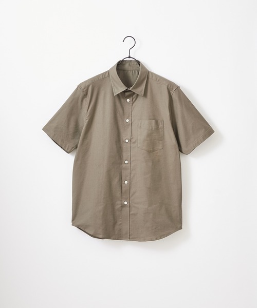 Craft Nicholson（クラフトニコルソン）の「ハイストレッチオックスフォード レギュラーカラーSSシャツ（シャツ/ブラウス・メンズ・グレー/オフホワイト/ブラック/ネイビー/ベージュ/オリーブドラブ・L/XL/M）」の21枚目の写真